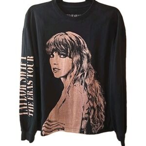 Taylor Swift The Eras Tour Official Merch Navy Blue Long Sleeve Shirt Size Small